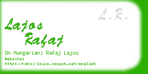 lajos rafaj business card